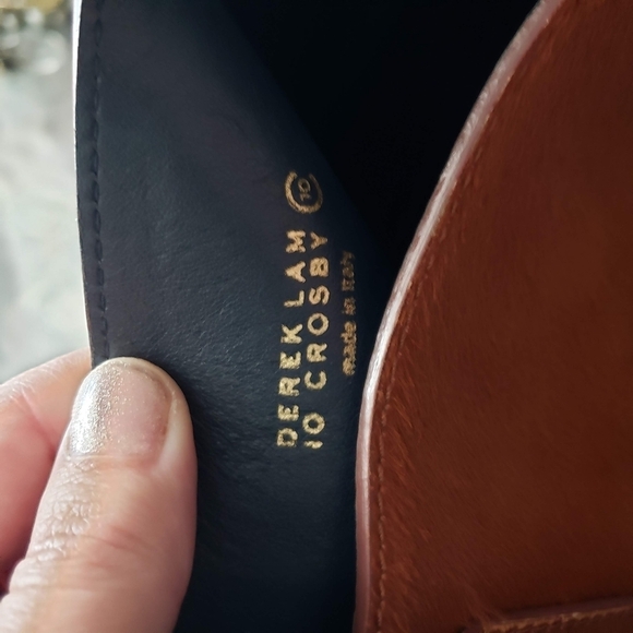 Derek Lam 10 Crosby Rust Orange Leather Calf Hair Tote Shoulder Bag Designer - Picture 10 of 12